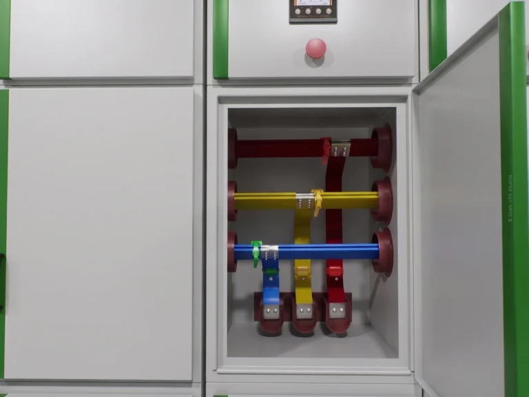 Amptronics Electrical Control Panel Busbar 3D Render for Industrial Band Sensor Product Explainer Video by Spark VFX Studios